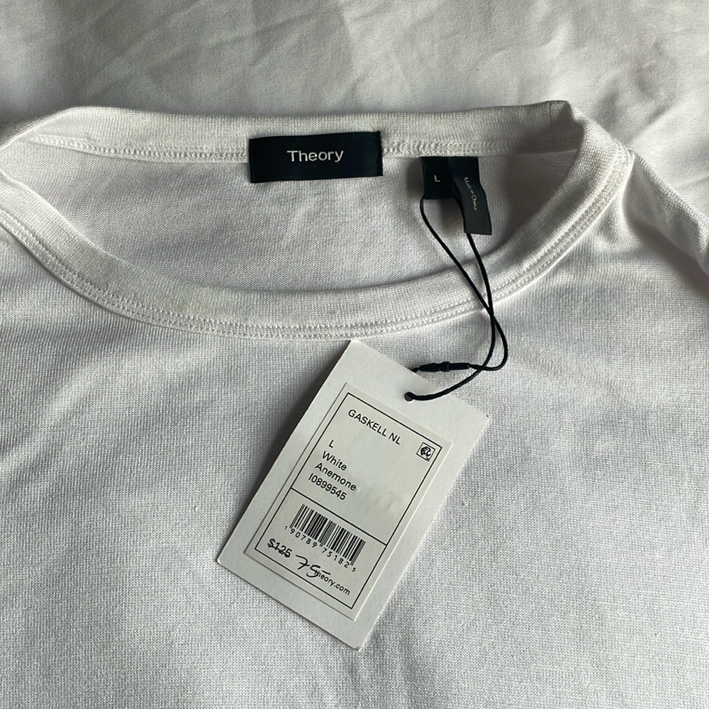 Theory - Long sleeve casual dress (Large - White Anemone)